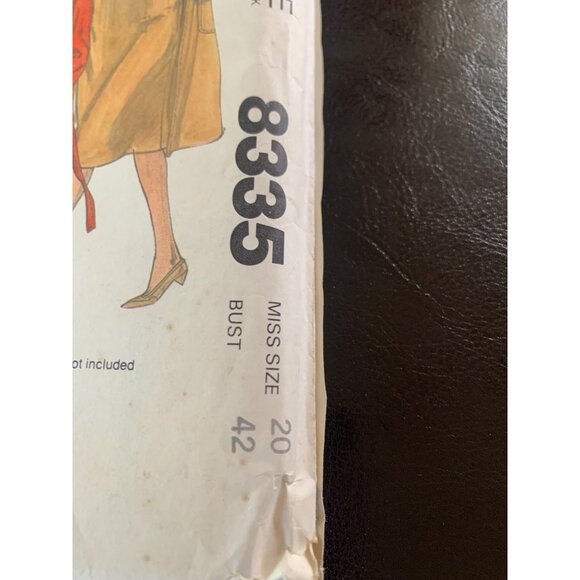 McCall's Misses Coat Jacket Skirt Pant Sewing Pattern Sz 20 8335 - Uncut - Picture 2 of 9